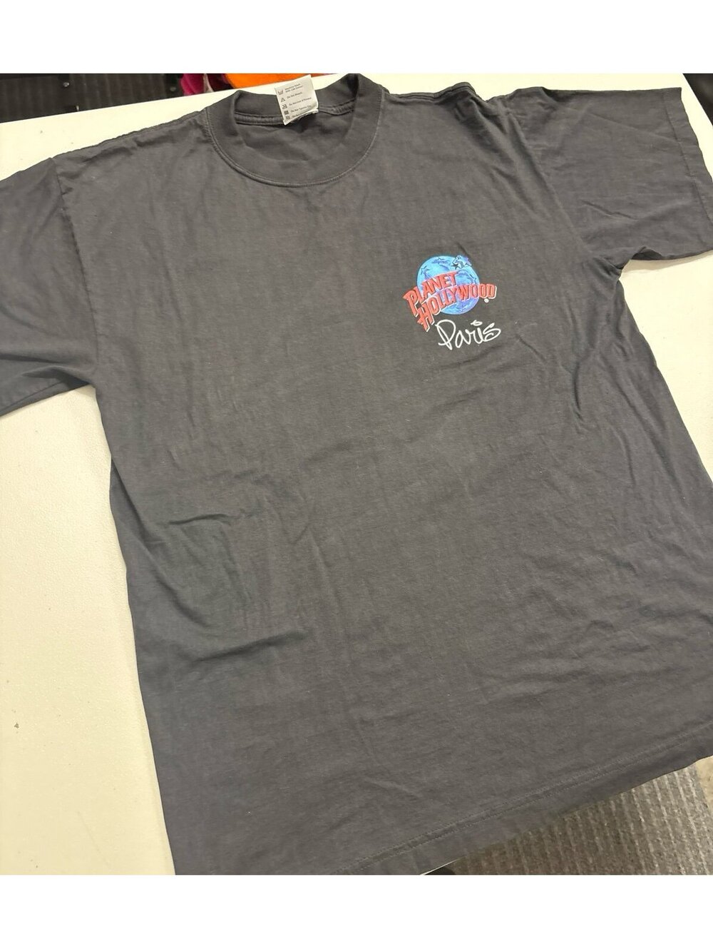 Vintage Planet Hollywood Disneyland Paris Graphic T-Shirt Mens L Black